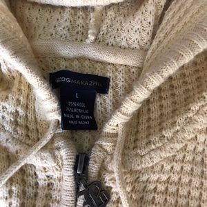 BCBG front zip hooded sweater